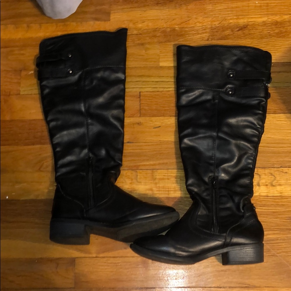 Black Under the Knee High Boots